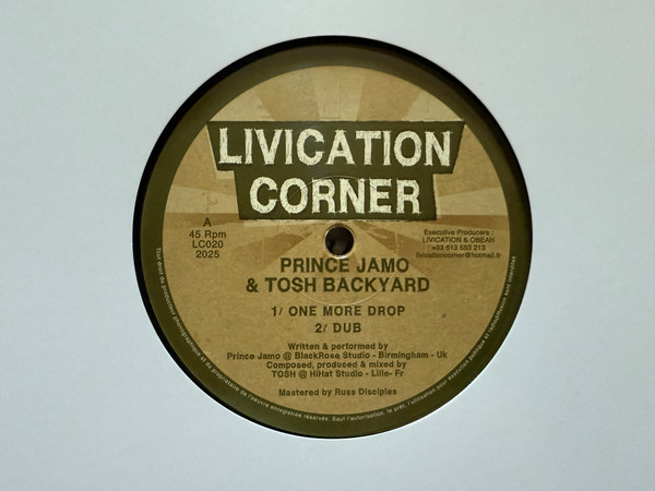 Prince Jamo , Tosh BackYard - One More Drop / Nonstop | Livication Corner (LC020)