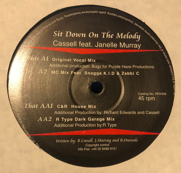 Cassell The Beatmaker Feat. Janelle Murray - Sit Down On The Melody | Rubikon Recordings Ltd. (RRV006)