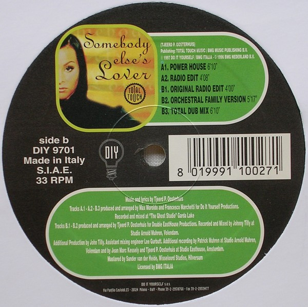 Total Touch - Somebody Else's Lover (Exclusive Italian Remixes) | Do It Yourself (DIY 9701) - 3 Total Touch - Somebody Else's Lover (Exclusive Italian Remixes) | Do It Yourself (DIY 9701) - 3