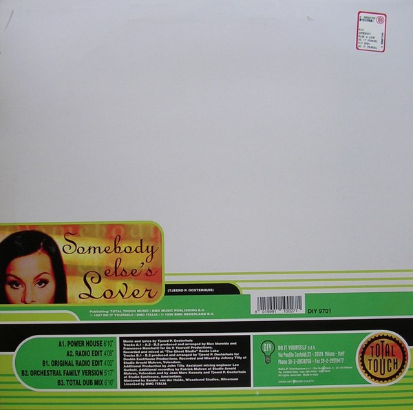 Total Touch - Somebody Else's Lover (Exclusive Italian Remixes) | Do It Yourself (DIY 9701) - 2 Total Touch - Somebody Else's Lover (Exclusive Italian Remixes) | Do It Yourself (DIY 9701) - 2