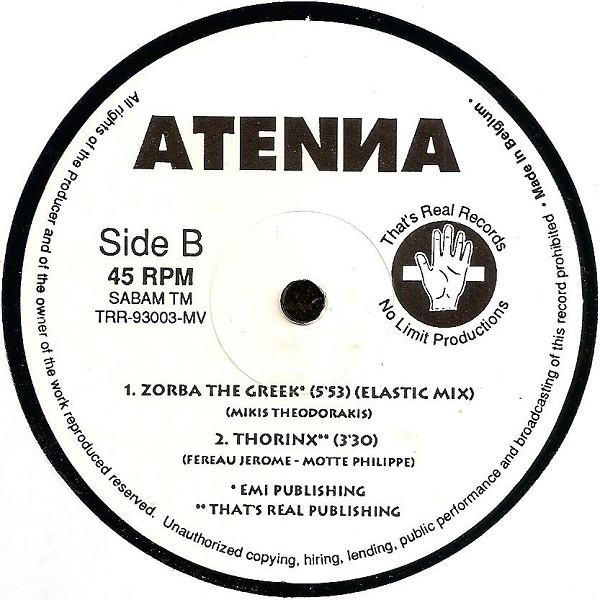 Atenna - Zorba The Greek | That's Real Records (TRR-93003-MV) - 3