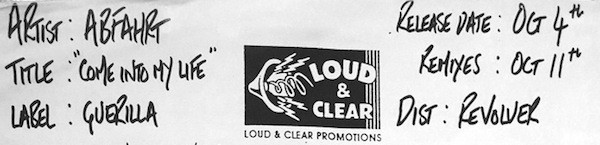 Abfahrt - Come Into My Life | Guerilla (GRRR 62) - 4