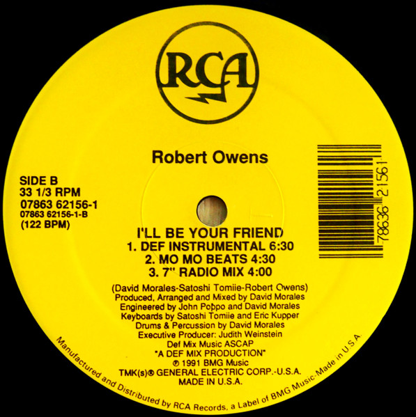 Robert Owens - I'll Be Your Friend | RCA (07863 62156-1) - 2