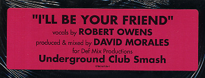 Robert Owens - I'll Be Your Friend | RCA (07863 62156-1) - 4