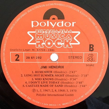 Jimi Hendrix - Jimi Hendrix | Polydor (28 61 292) - 3