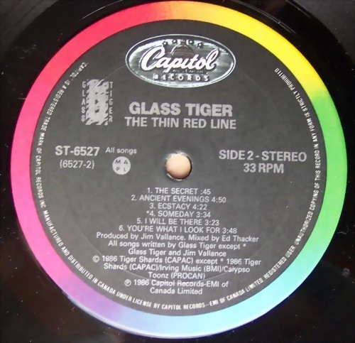 Glass Tiger - The Thin Red Line | Capitol Records (ST-6527) - 2