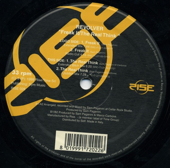 Revolver - Freak It / The Real Think | Rise (RISE 028)