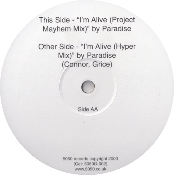 Paradise - I'm Alive | 5050 Records (5050G-002) - main