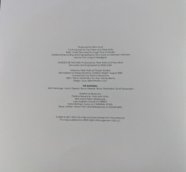The National - Sad Songs For Dirty Lovers | 4AD (4AD0313LP) - 3