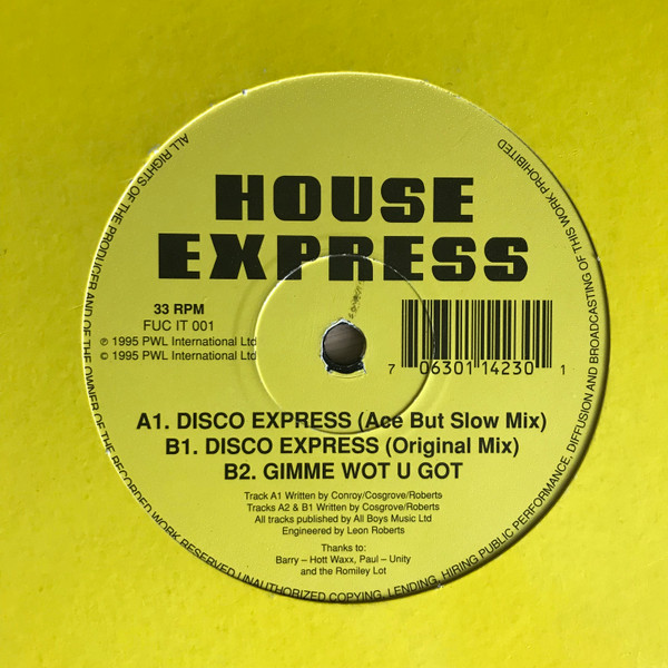 House Express - Disco Express | Fun City Recordings (FUC IT 001)