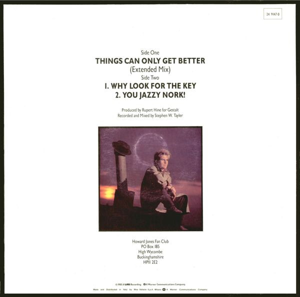 Howard Jones - Things Can Only Get Better (Extended Mix) | WEA (24 9147-0)