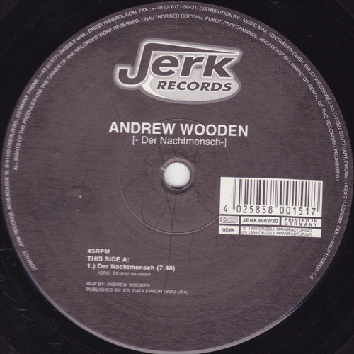 Andrew Wooden - Der Nachtmensch | Jerk Records (JERK9902/20)