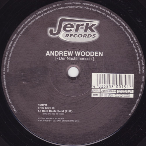 Andrew Wooden - Der Nachtmensch | Jerk Records (JERK9902/20) - 2