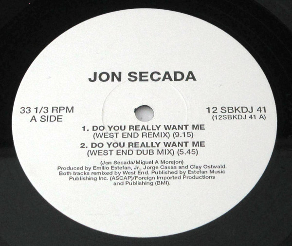 Jon Secada - Do You Really Want Me | SBK Records (12SBKDJ 41)