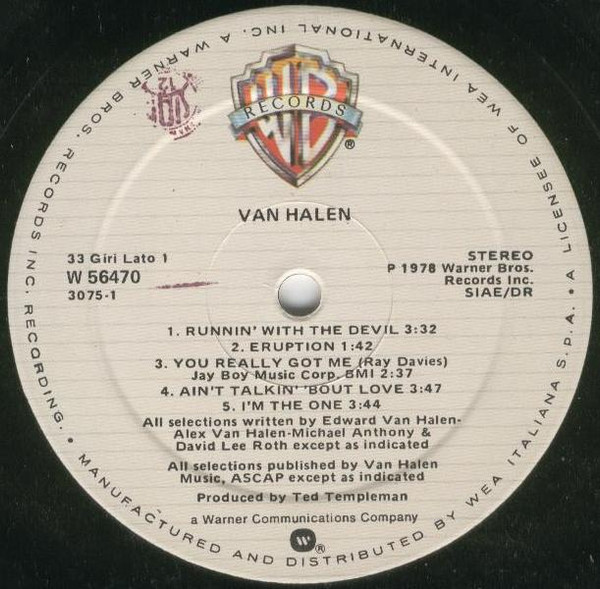 Van Halen - Van Halen | Warner Bros. Records (W 56470) - 3 Van Halen - Van Halen | Warner Bros. Records (W 56470) - 3