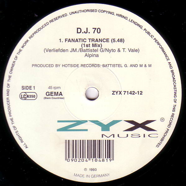 DJ 70 - Fanatic Trance | ZYX Music (ZYX 7142-12)