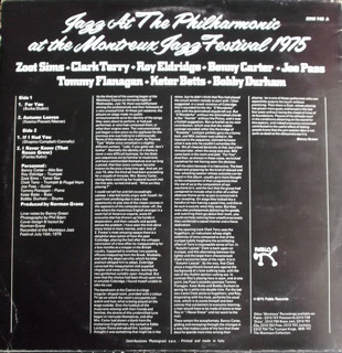 Various - Jazz At The Philharmonic At The Montreux 1975 | Pablo Records (2310 748 A) - 2