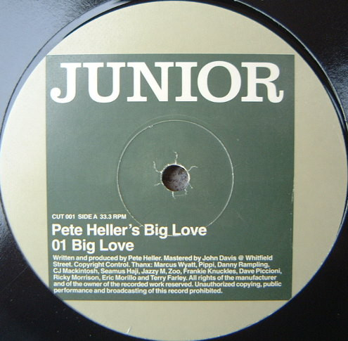 Pete Heller's Big Love - Big Love | Junior London (CUT 001) - main