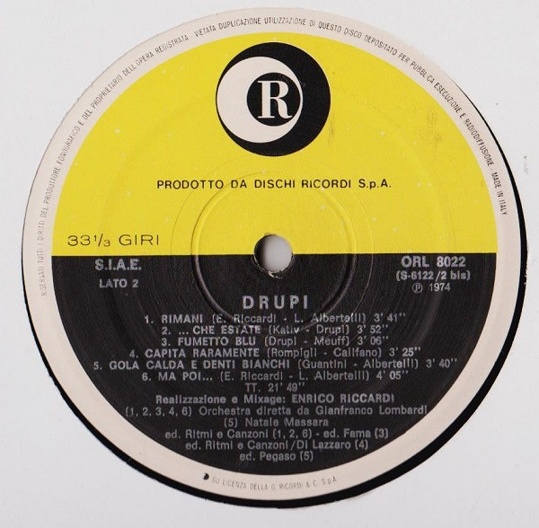 Drupi - Drupi | Ricordi (ORL 8022) - 4 Drupi - Drupi | Ricordi (ORL 8022) - 4