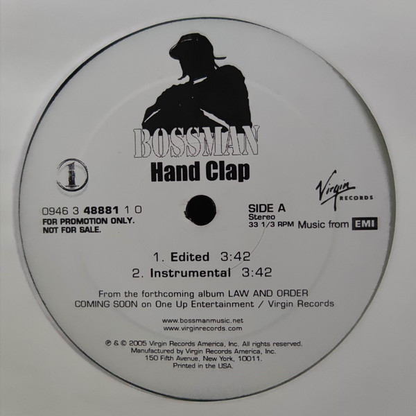 Bossman - Hand Clap | Virgin Records America, Inc. (0946 3 48881 1 0) - 2