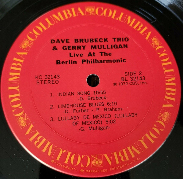 The Dave Brubeck Trio Featuring Gerry Mulligan - Live At The Berlin Philharmonic | Columbia (KC32143) - 4