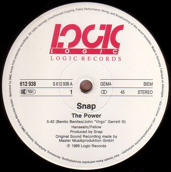 Snap! - The Power | Logic Records (612 938) - 2