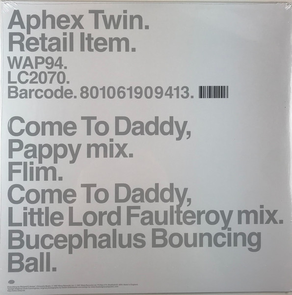 Aphex Twin - Come To Daddy | Warp Records (WAP94) - 2 Aphex Twin - Come To Daddy | Warp Records (WAP94) - 2