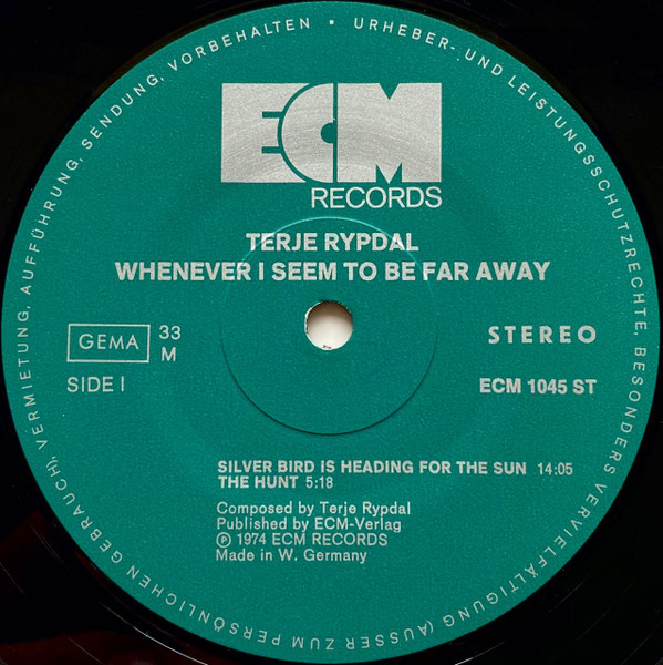 Terje Rypdal - Whenever I Seem To Be Far Away | ECM Records (ECM 1045 ST) - 2
