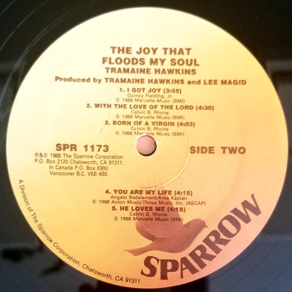 Tramaine Hawkins - The Joy That Floods My Soul | Sparrow Records (SPR 1173) - 4 Tramaine Hawkins - The Joy That Floods My Soul | Sparrow Records (SPR 1173) - 4