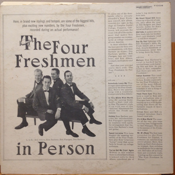 The Four Freshmen - The Four Freshmen In Person | Capitol Records (T1008) - 2