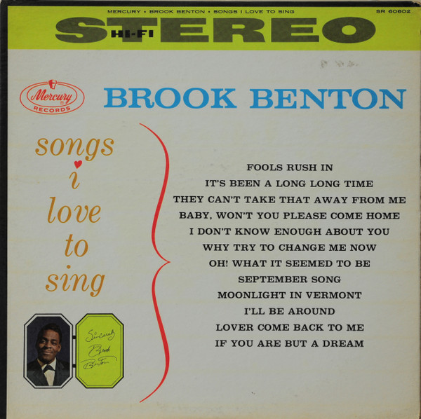 Brook Benton - Songs I Love To Sing | Mercury (SR 60602)