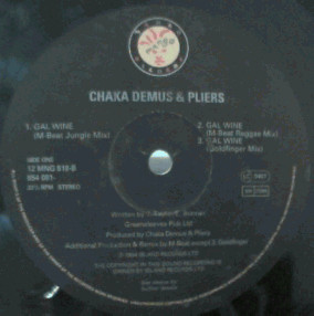 Chaka Demus & Pliers - Gal Wine | Mango (12 MNG 818) - 3 Chaka Demus & Pliers - Gal Wine | Mango (12 MNG 818) - 3