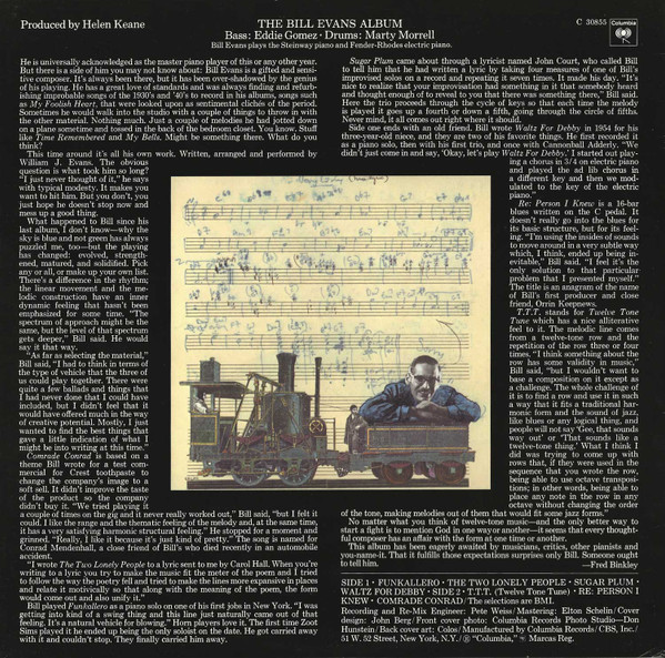 Bill Evans - The Bill Evans Album | Columbia (C 30855) - 2