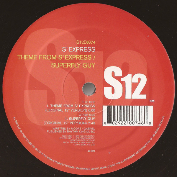 S'Express - Theme From S'Express / Superfly Guy | S12 (S12DJ-074)