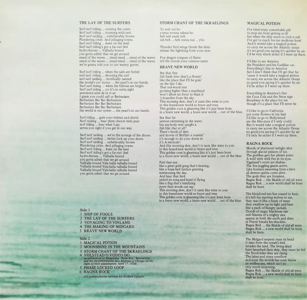 Robert Calvert - Lucky Leif And The Longships | United Artists Records (UAG 29852) - 2