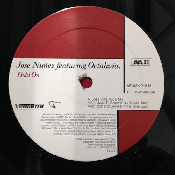 Jose Nuñez Featuring Octavia Lambertis - Hold On | Vendetta Records (VENMX 218)