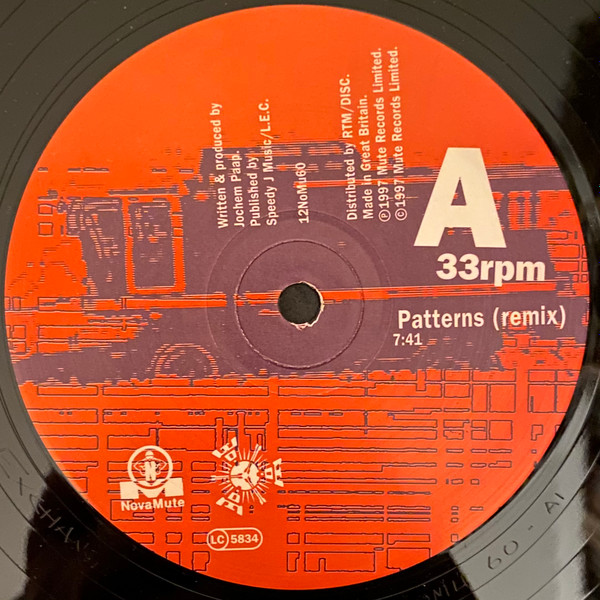 Speedy J - Patterns (Remix) | NovaMute (12NoMu60) - 3