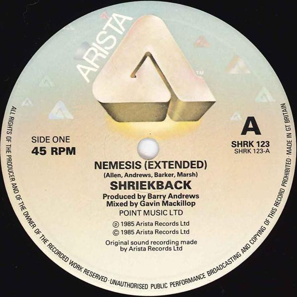 Shriekback - Nemesis (Extended) | Arista (SHRK 123) - 2
