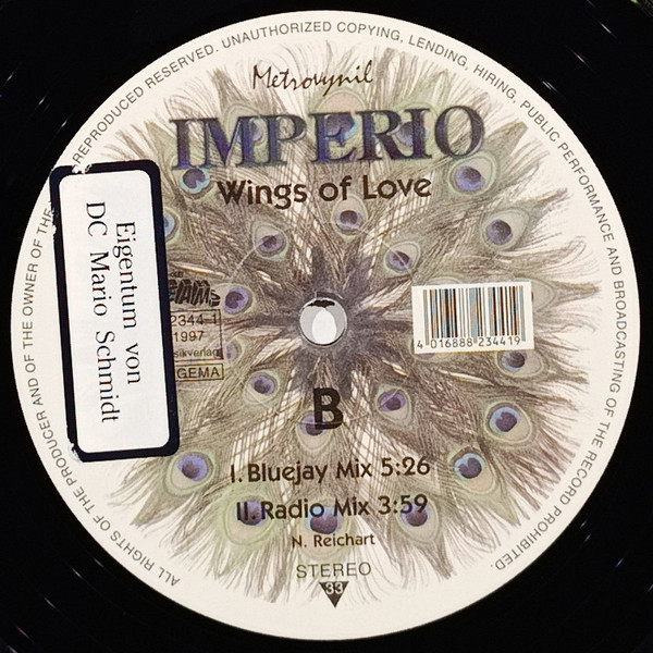 Imperio - Wings Of Love | EAMS (EAMS 2344-1) - 3 Imperio - Wings Of Love | EAMS (EAMS 2344-1) - 3