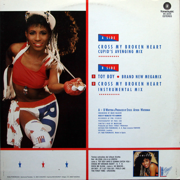 Sinitta - Cross My Broken Heart | Fonomusic (04.3225) - 2