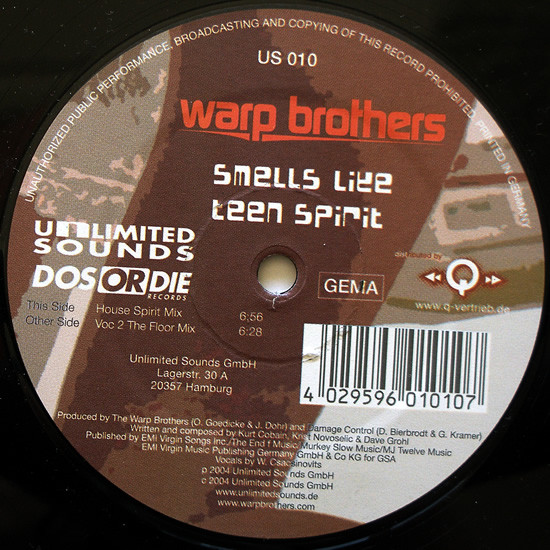 Warp Brothers - Smells Like Teen Spirit | Unlimited Sounds (US 010)