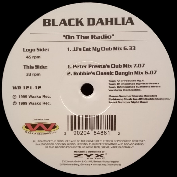 Black Dahlia - On The Radio | Waako Records (WR 121-12) - main