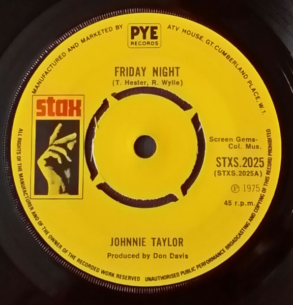 Johnnie Taylor - Friday Night / I Ain't Particular | Stax (STXS.2025) - main