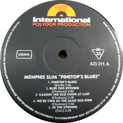 Memphis Slim - Pinetop's Blues | International Polydor Production (423211) - 2