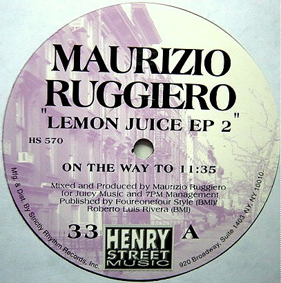 Maurizio Ruggiero - Lemon Juice EP 2 | Henry Street Music (HS 570) - main