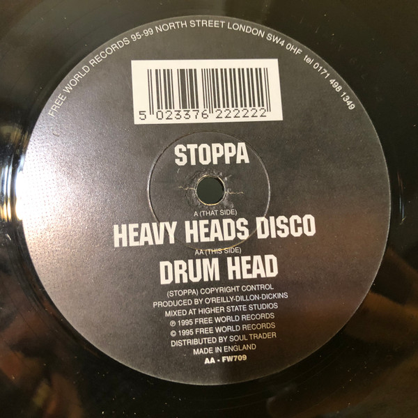 Stoppa - Heavy Heads Disco / Drum Head | Free World Records (FW 709) - 3