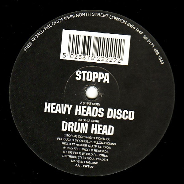 Stoppa - Heavy Heads Disco / Drum Head | Free World Records (FW 709) - main