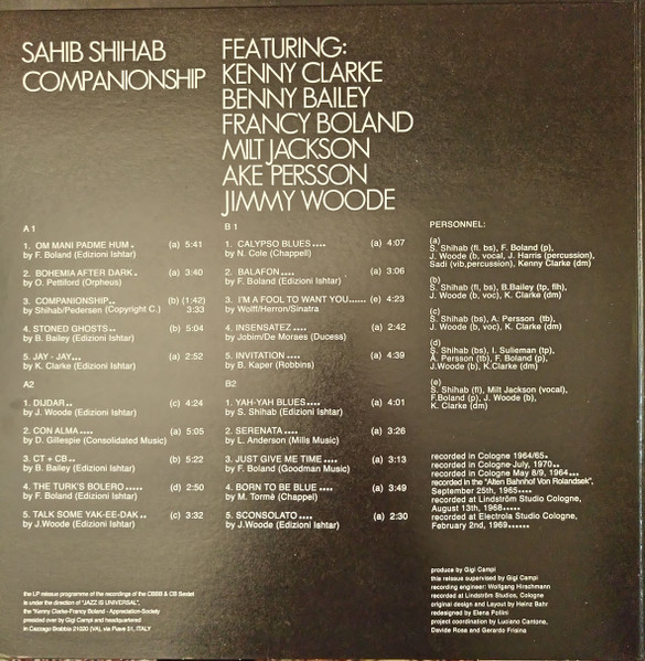 Sahib Shihab - Companionship | Rearward (RW 119LP) - 3