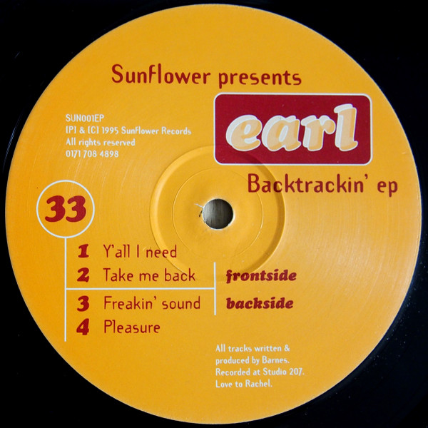 Earl - Backtrackin' EP | Sunflower Records (SUNI 001EP)