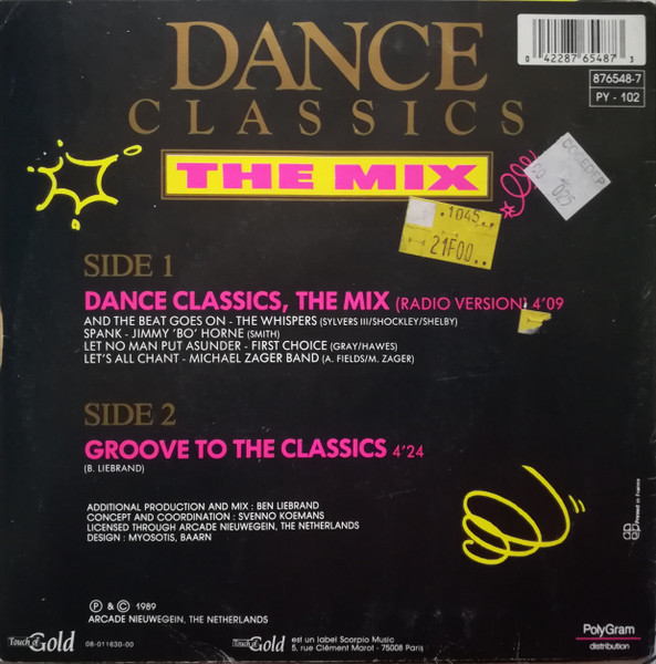 Various - Dance Classics - The Mix | Touch Of Gold (876548-7) - 2